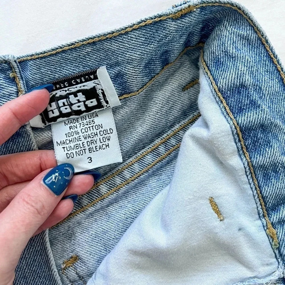 Vintage 90’s Nada Nuff Embroidered Denim Shorts - Picture 8 of 11